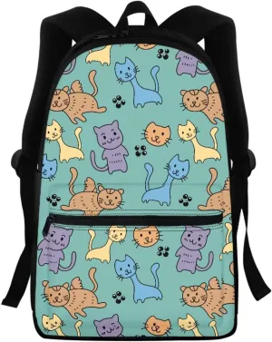 KEIAHUAN Cat School Backpack Waterproof Backpacks Travel Camping Hiking Backpacks Large Casual Daypacks Women College Laptop Backpacks