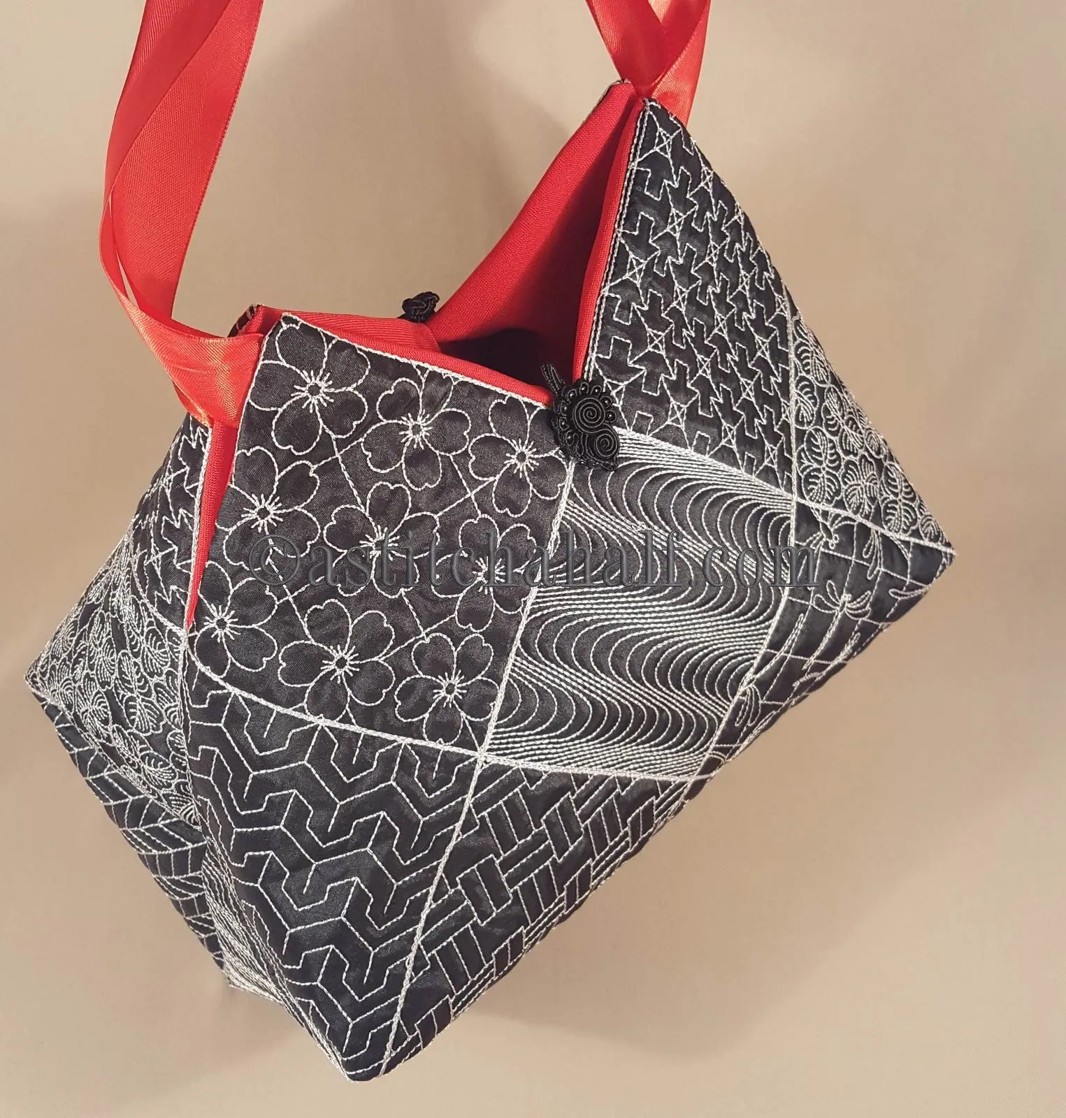 Keiko Sashiko Quilt Blocks and Tote Bag