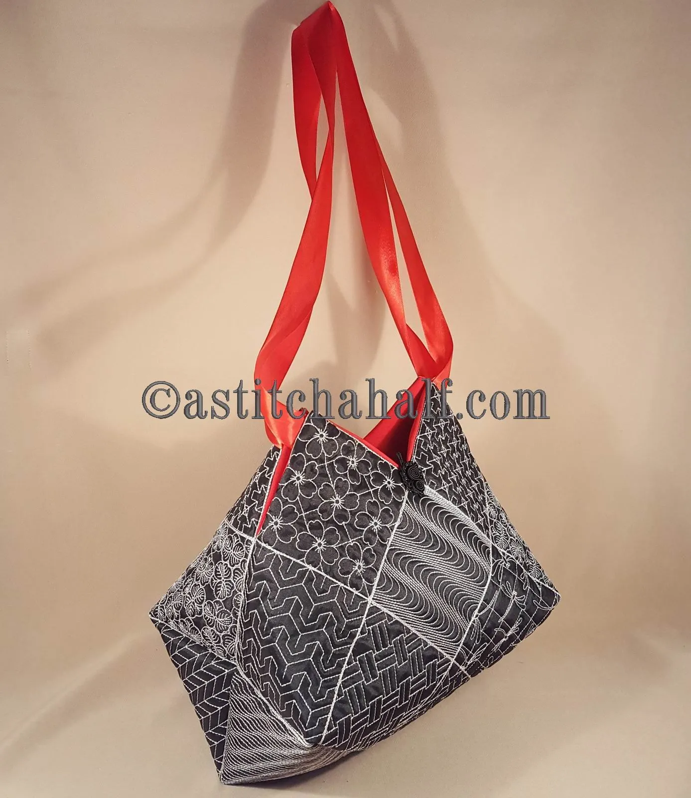 Keiko Sashiko Quilt Blocks and Tote Bag