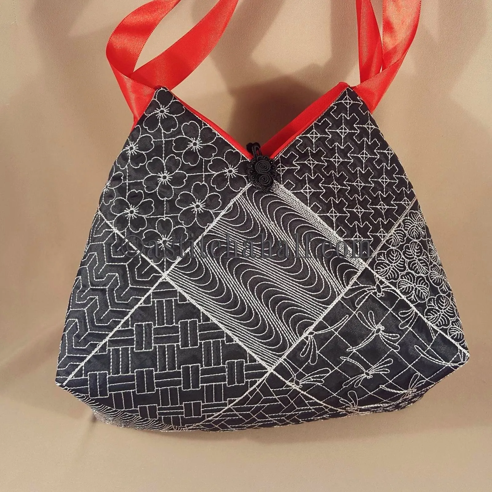 Keiko Sashiko Quilt Blocks and Tote Bag