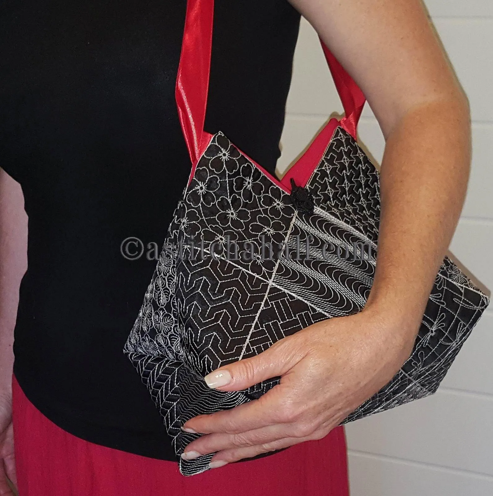 Keiko Sashiko Quilt Blocks and Tote Bag