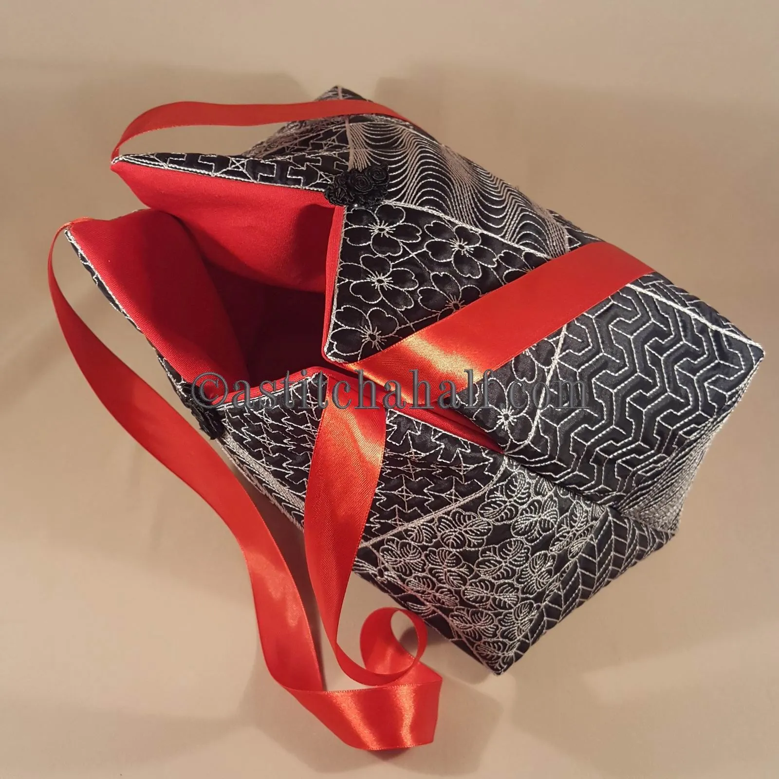 Keiko Sashiko Quilt Blocks and Tote Bag