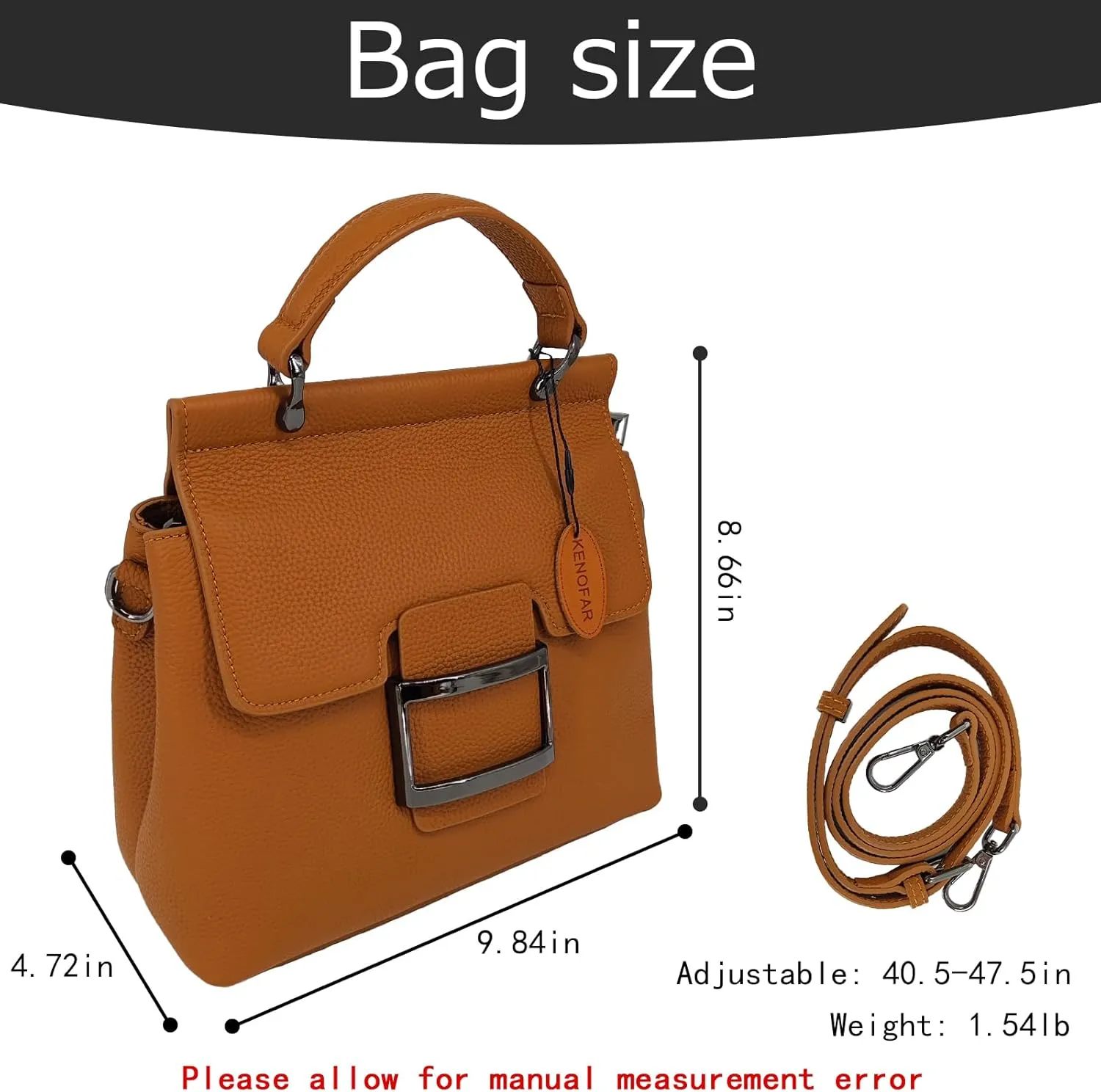 KENOFAR Women's Leather Tote Bags Large Capacity Genuine Leather Handbag Bag Medium
