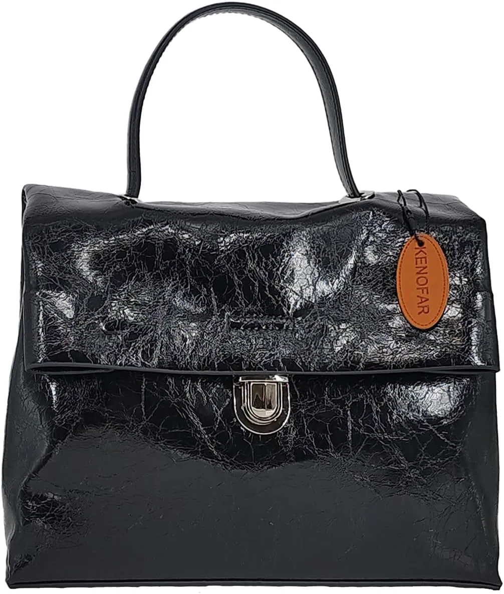 KENOFAR Women's Leather Tote Bags Large Capacity Genuine Leather Handbag Bag Medium