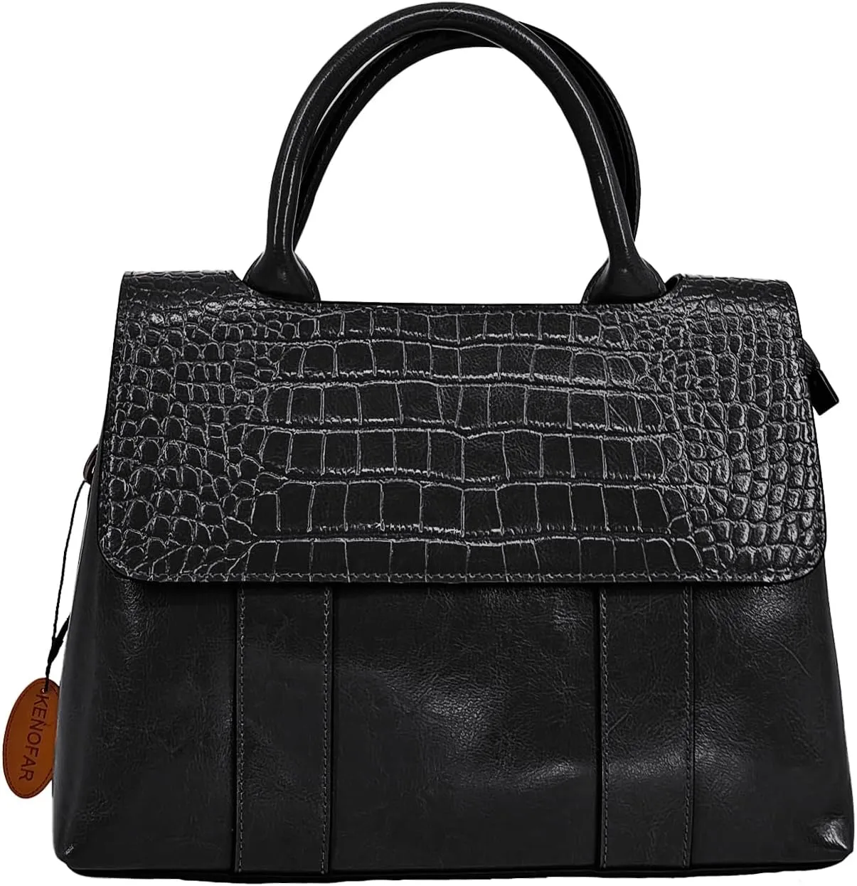 KENOFAR Women's Leather Tote Bags Large Capacity Genuine Leather Handbag Bag Medium