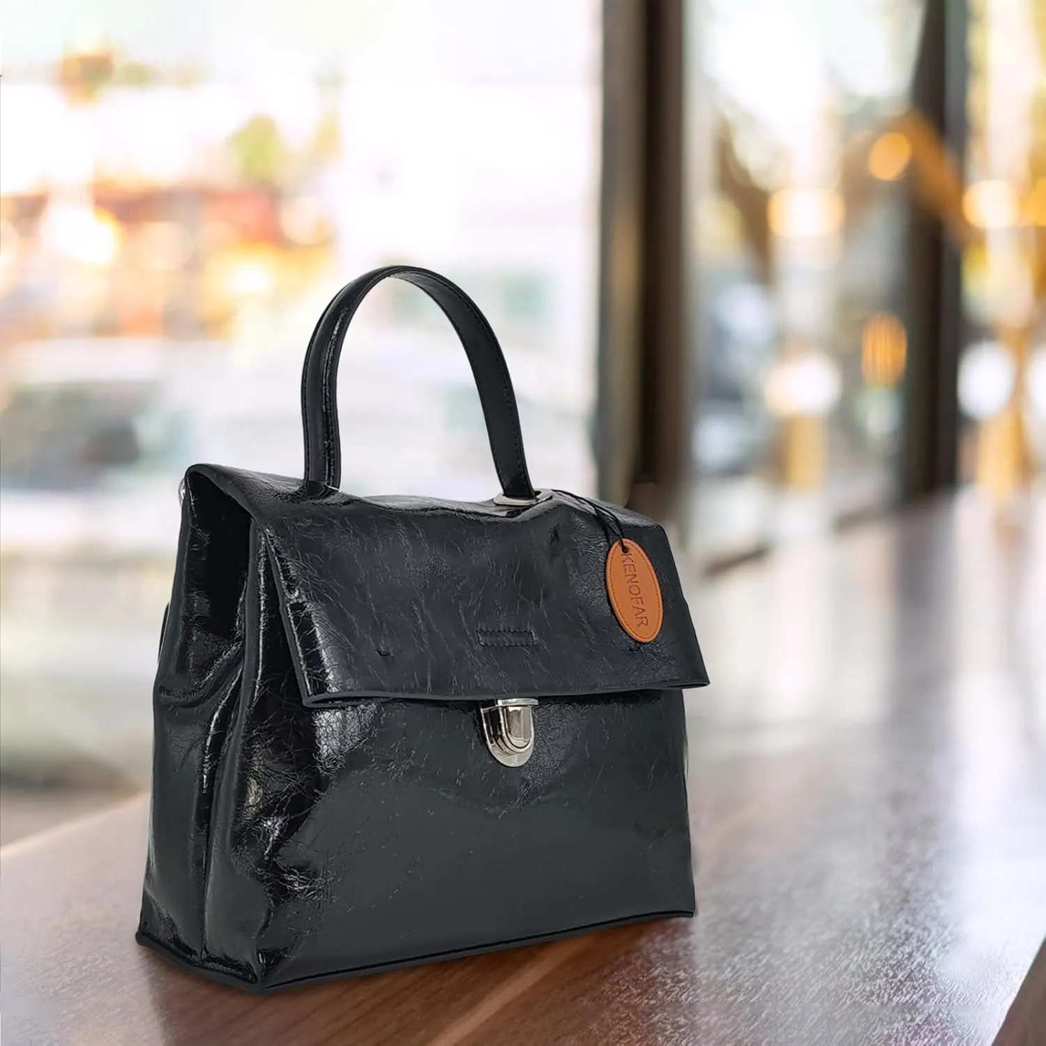 KENOFAR Women's Leather Tote Bags Large Capacity Genuine Leather Handbag Bag Medium