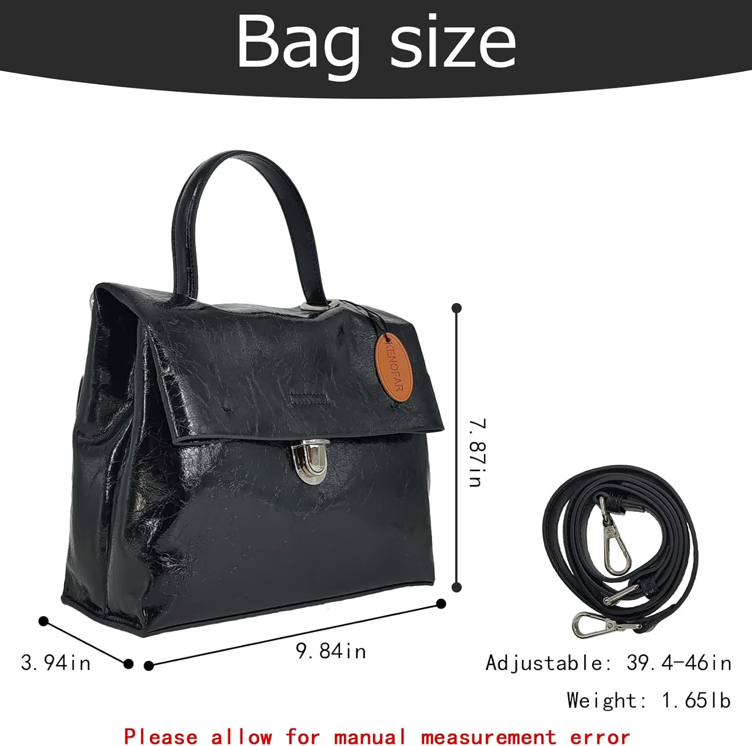 KENOFAR Women's Leather Tote Bags Large Capacity Genuine Leather Handbag Bag Medium