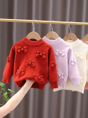 Knotty List Bowknot Knit Pullover