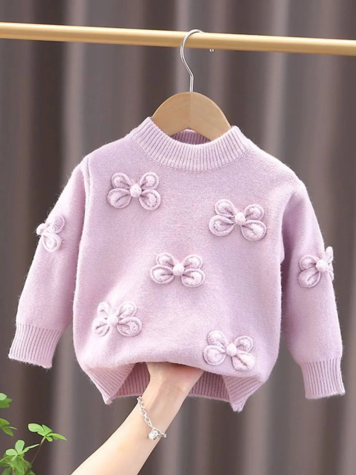 Knotty List Bowknot Knit Pullover