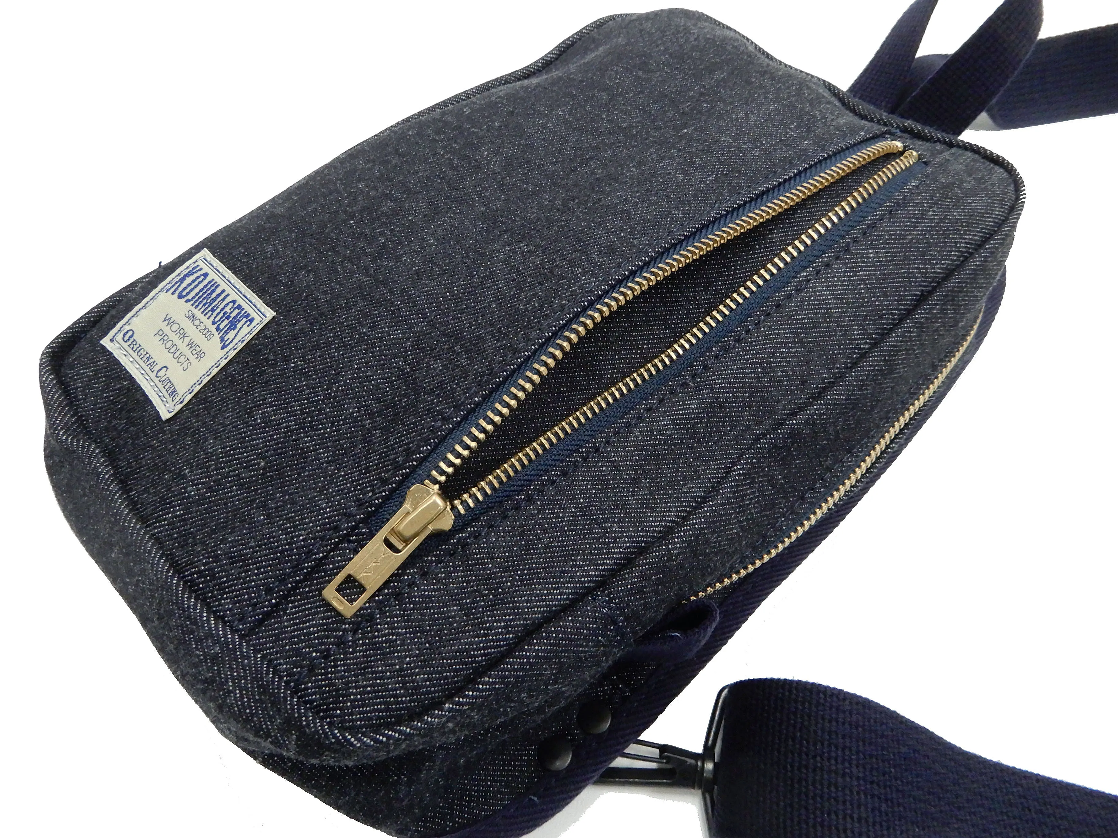 Kojima Genes Sling Bag Men's Casual Small Crossbody Backpack rnb953 RNB-953 Indigo-Denim