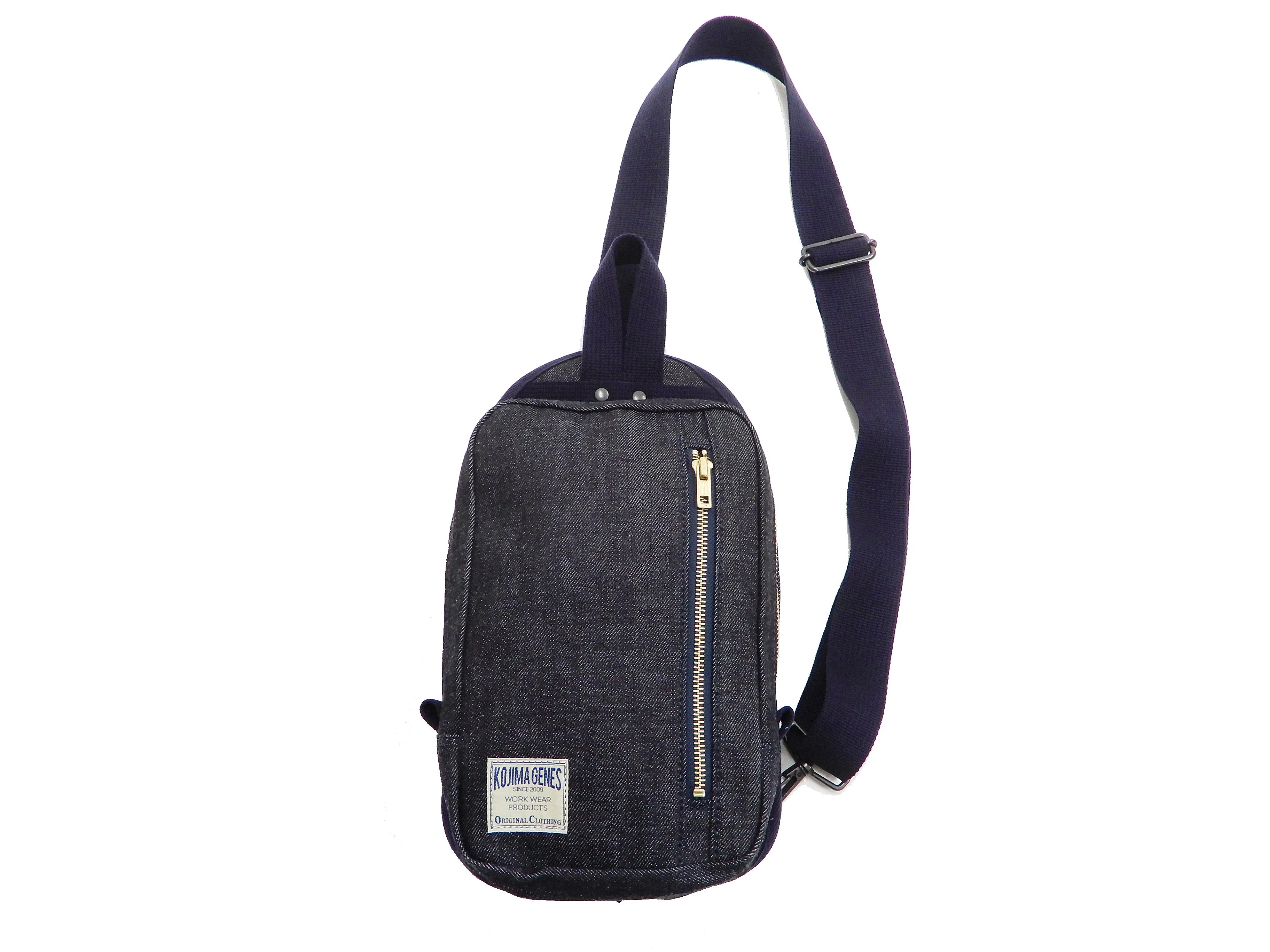 Kojima Genes Sling Bag Men's Casual Small Crossbody Backpack rnb953 RNB-953 Indigo-Denim