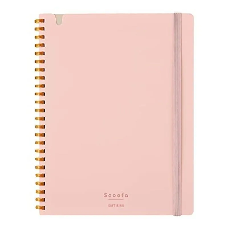 Kokuyo A5 SOOOFA PINK Soft Ring Notebook 4mm GRID Kokuyo Soft Ring Notebook | SV738S4 80 Sheets