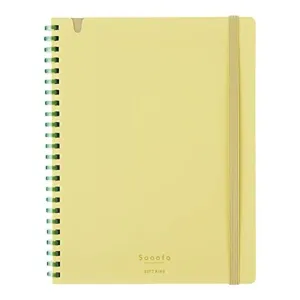 Kokuyo A5 SOOOFA YELLOW Soft Ring Notebook 4mm GRID Kokuyo Soft Ring Notebook | SV738S4 80 Sheets