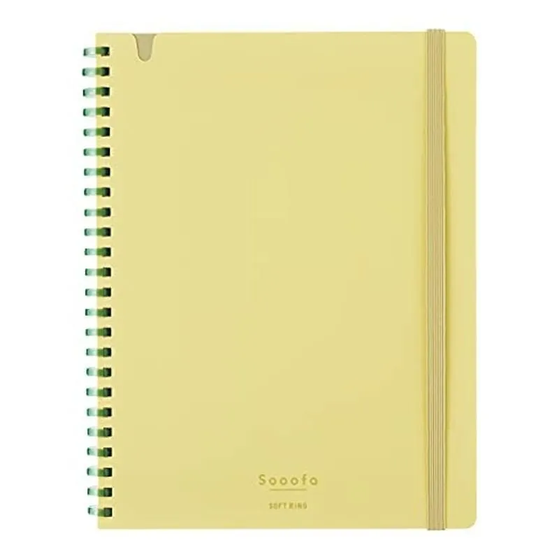 Kokuyo A5 SOOOFA YELLOW Soft Ring Notebook 4mm GRID Kokuyo Soft Ring Notebook | SV738S4 80 Sheets