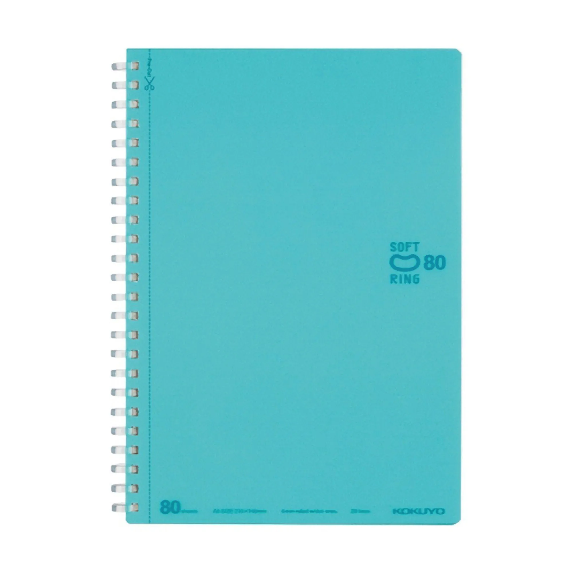 Kokuyo B5 Soft Ring B5 BLUE GREEN Notebook Dotted Line 6mm Rule | 80 Sheets SV308BT