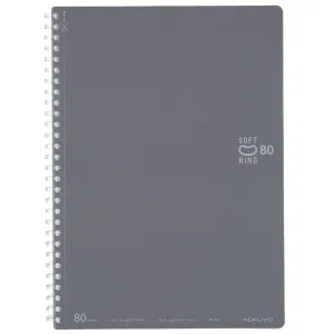 Kokuyo B5 Soft Ring B5 GRAY Notebook Dotted Line 6mm Rule | 80 Sheets SV308BT