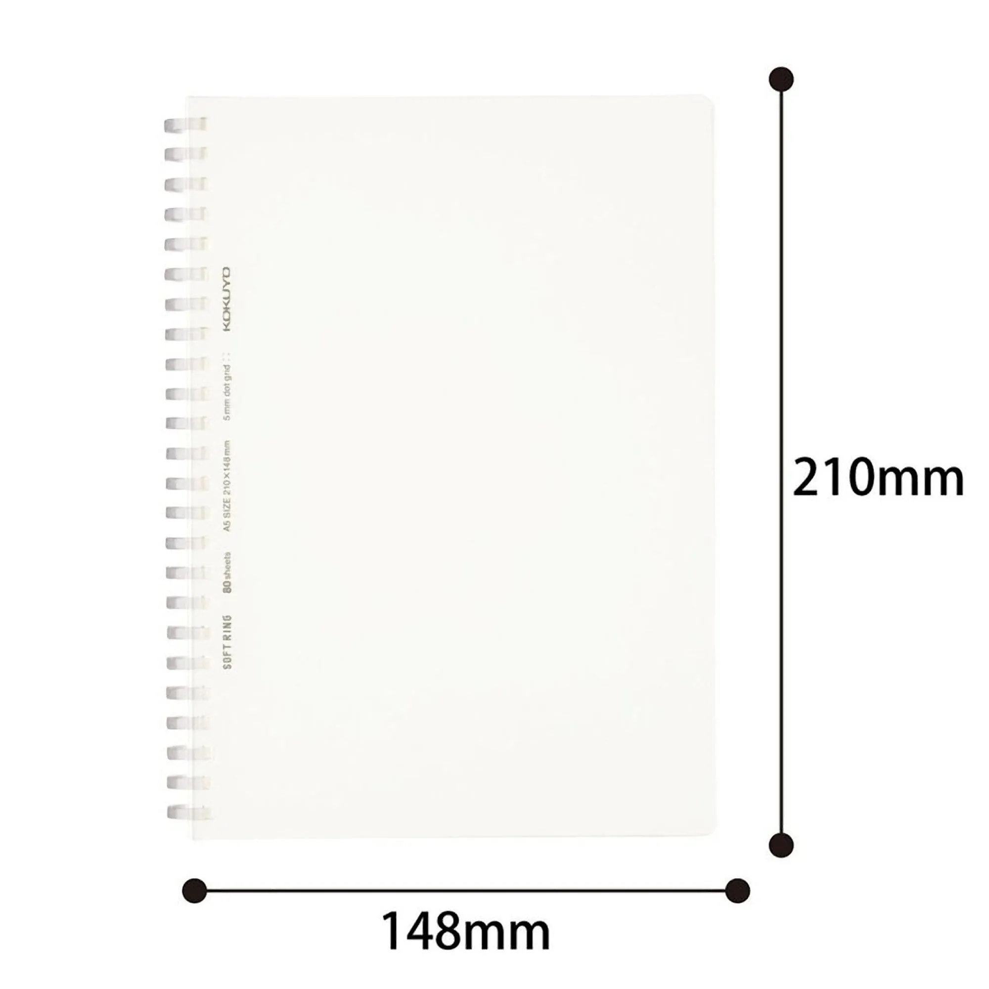 Kokuyo Soft Ring Notebook 6mm Ruled SV538BT | A5 80 Sheets