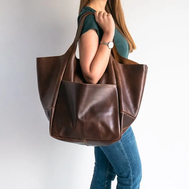 Kora Retro Oil Coated Look Jumbo Bags - 9 Colors
