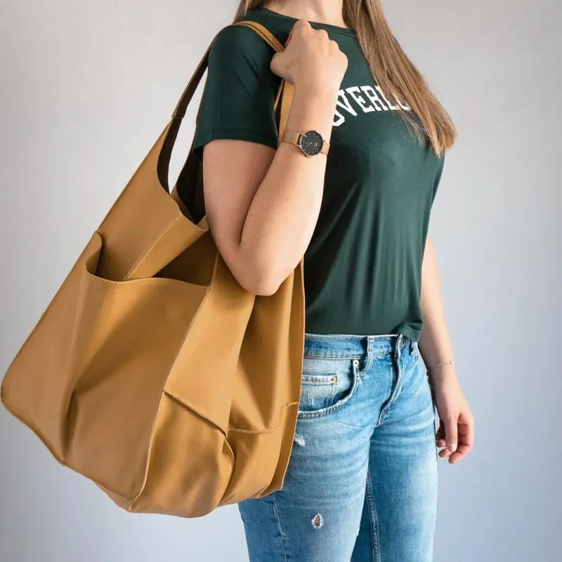 Kora Retro Oil Coated Look Jumbo Bags - 9 Colors