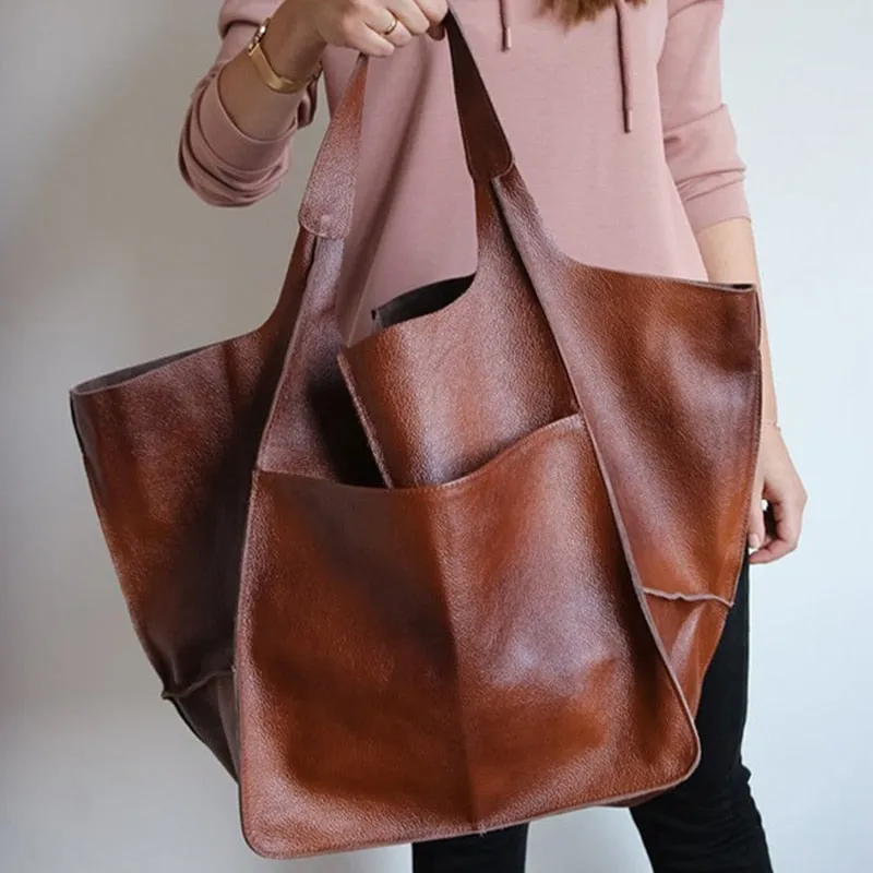 Kora Retro Oil Coated Look Jumbo Bags - 9 Colors