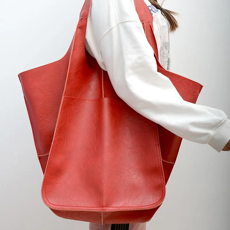 Kora Retro Oil Coated Look Jumbo Bags - 9 Colors