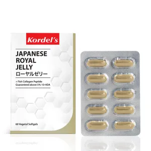 Kordel's Japanese Royal Jelly   Fish Collagen Peptide 60 Vegetal Softgels