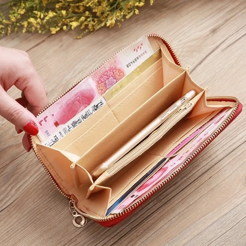 Korean Bowknot Letter Handbag Card Bag Coin Purse Zipper Mobile Phone Bag