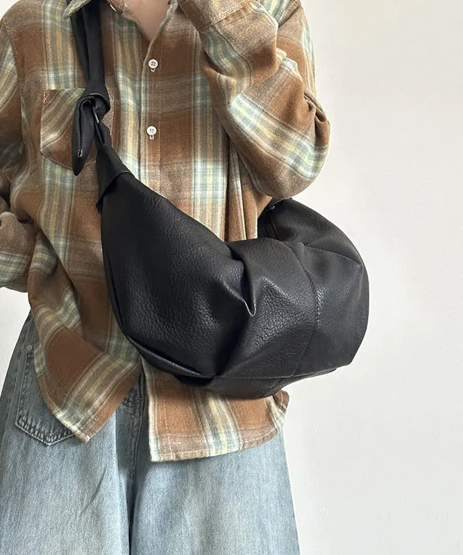Korean Coffee Pleated Versatile Single Shoulder Crossbody Bag WI033