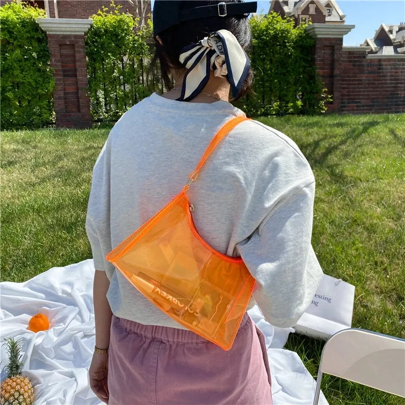 Korean Fashion Simple Transparent Jelly Bag