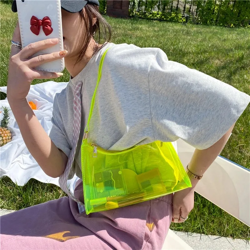 Korean Fashion Simple Transparent Jelly Bag