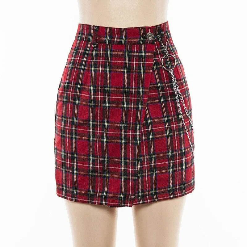 Korean Skirt Vintage With Chain