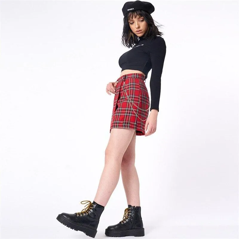 Korean Skirt Vintage With Chain