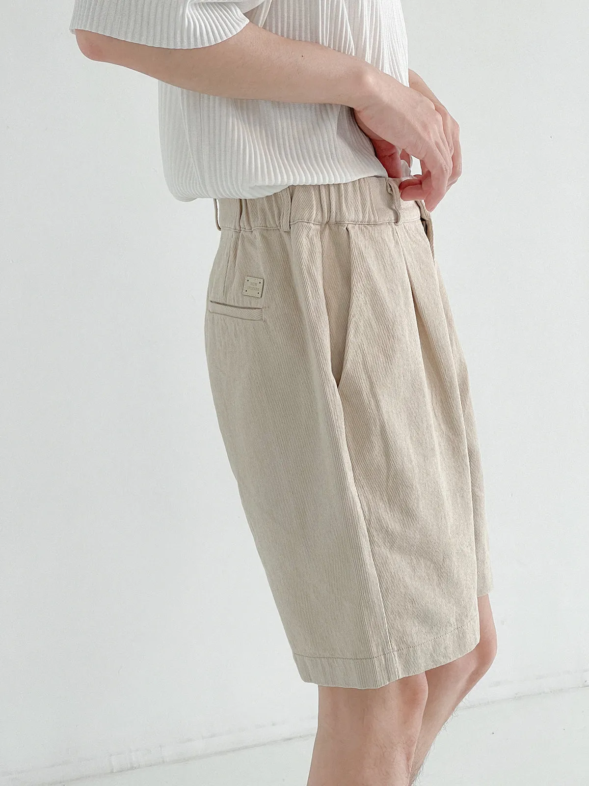 [Korean Style] 2 Color Cotton Casual Short Pants