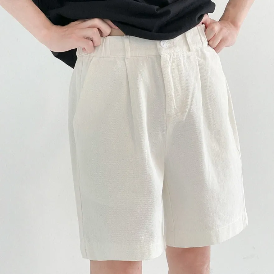 [Korean Style] 2 Color Cotton Casual Short Pants