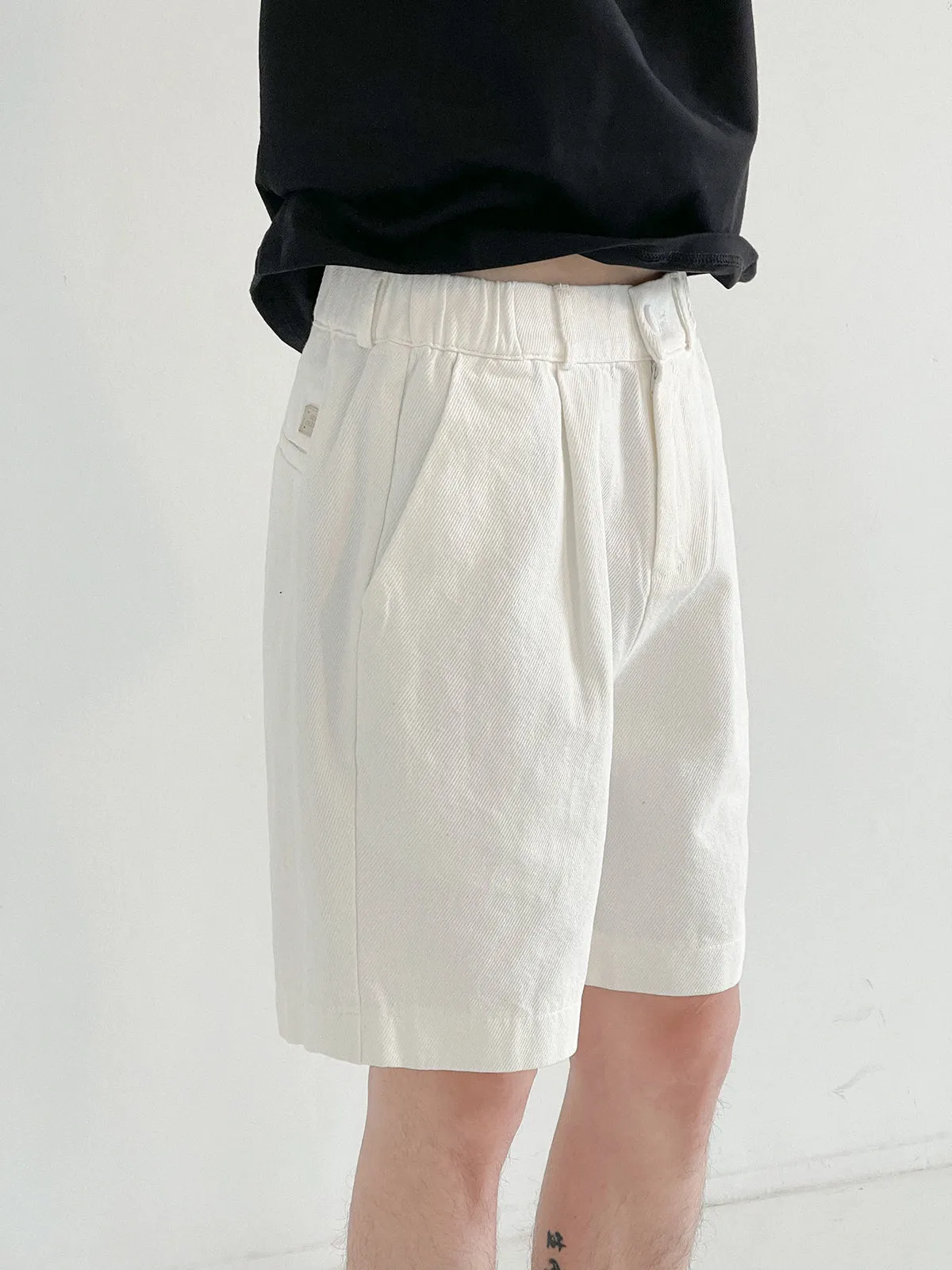 [Korean Style] 2 Color Cotton Casual Short Pants