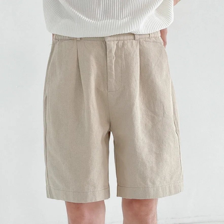 [Korean Style] 2 Color Cotton Casual Short Pants