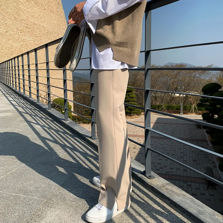 [Korean Style] 2 Color Straight Long Pants