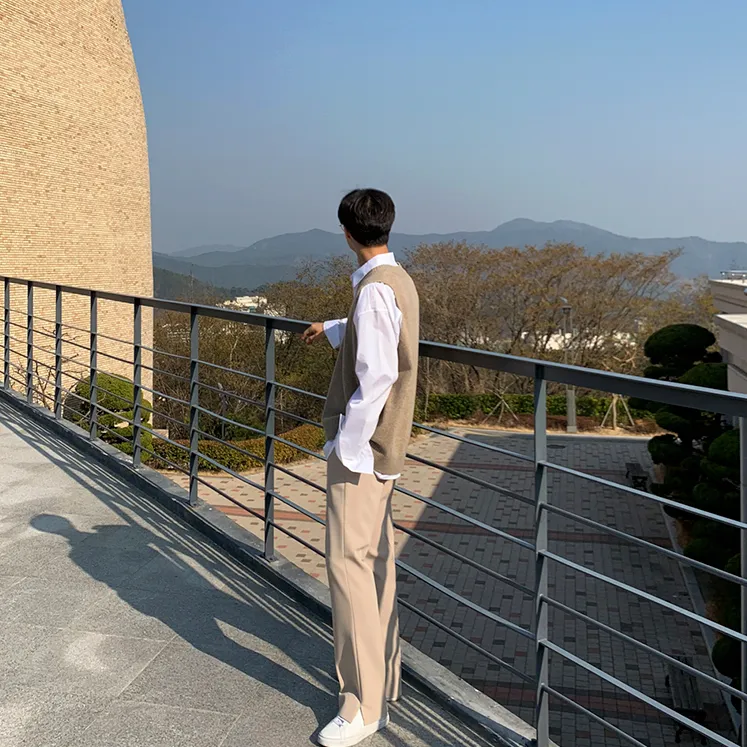[Korean Style] 2 Color Straight Long Pants