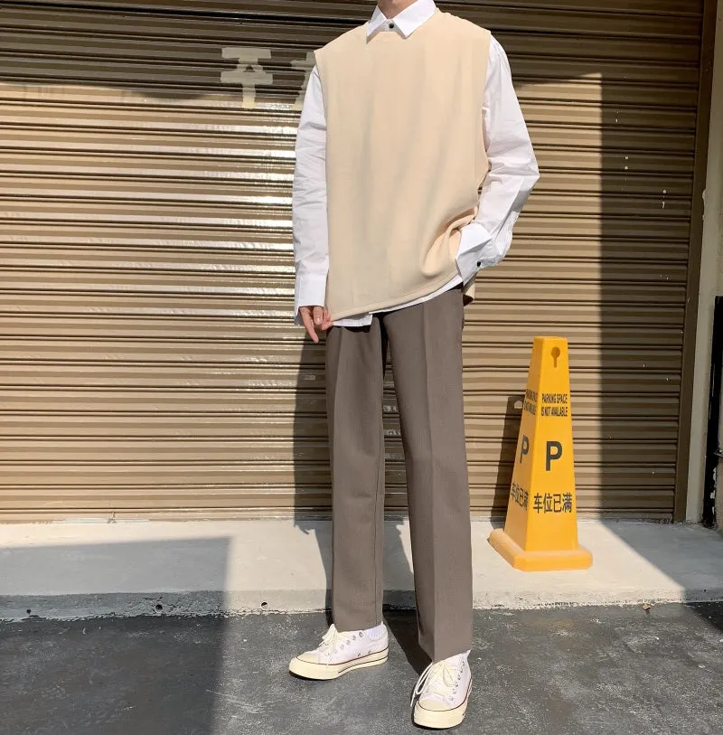 [Korean Style] 2 Colors Hun Straight Casual Pants