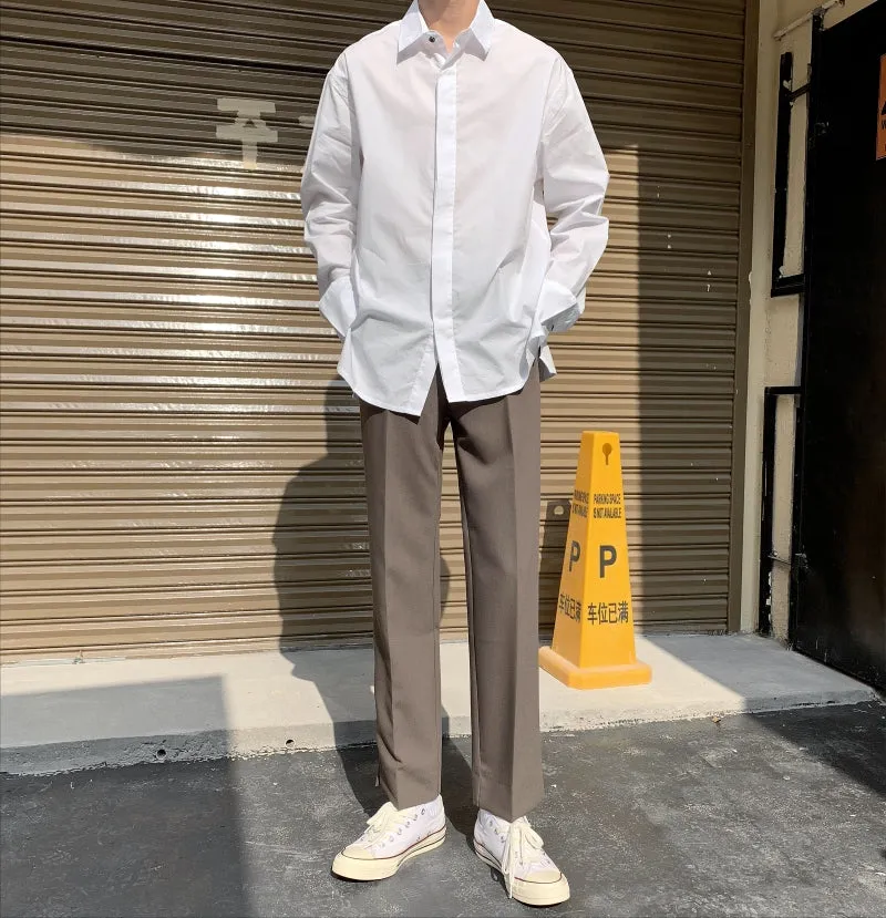 [Korean Style] 2 Colors Hun Straight Casual Pants