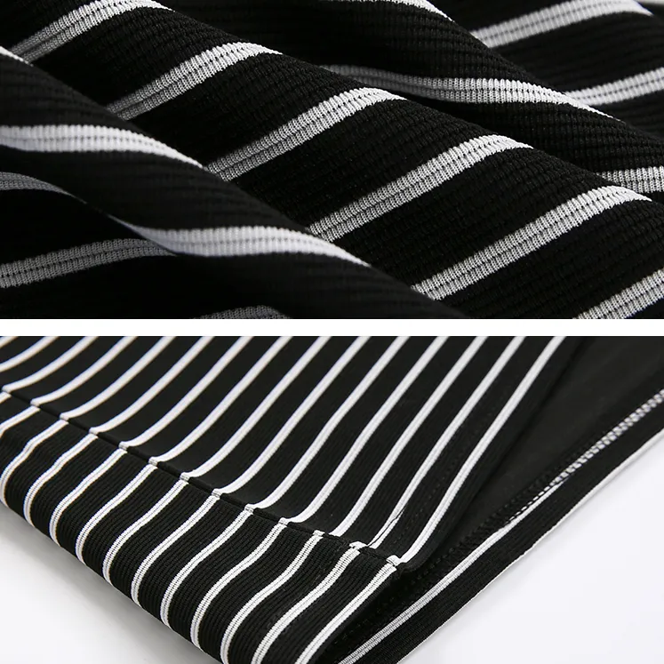 [Korean Style] 2 Colors Long Sleeve Striped T-shirts
