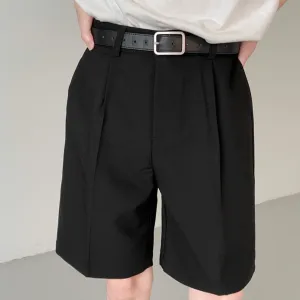 [Korean Style] 2 Colors Semi-wide Short Pants