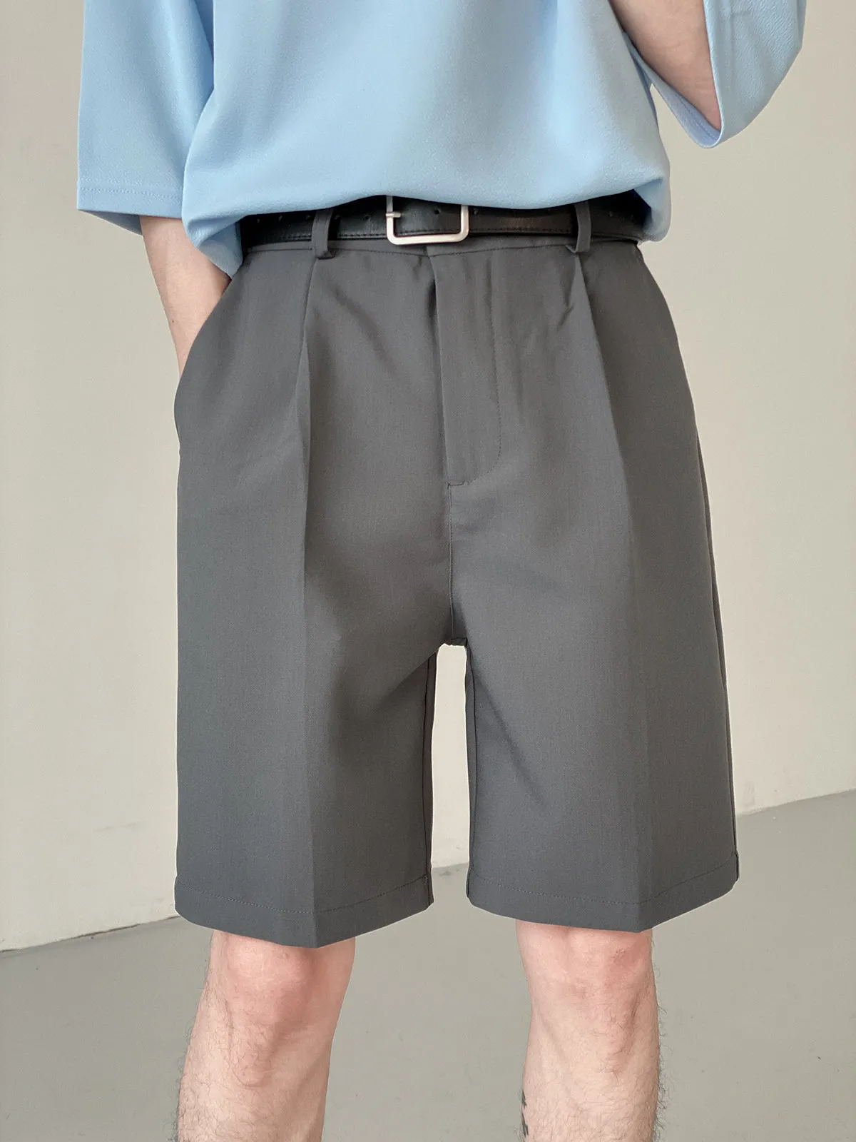 [Korean Style] 2 Colors Semi-wide Short Pants