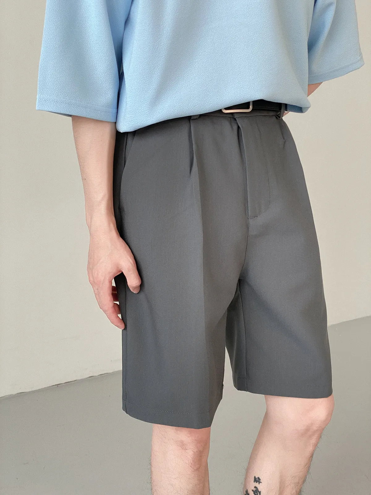 [Korean Style] 2 Colors Semi-wide Short Pants