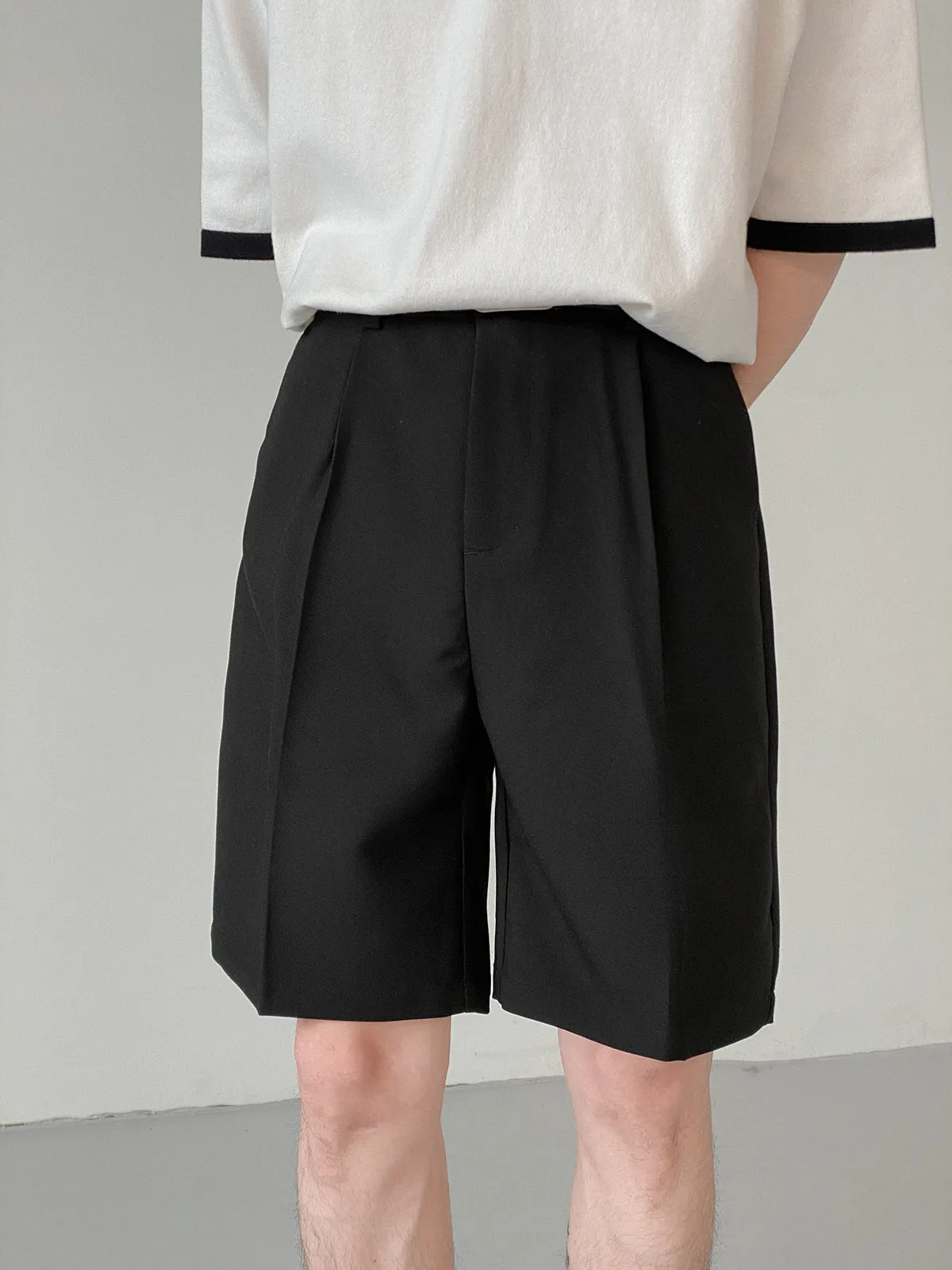 [Korean Style] 2 Colors Semi-wide Short Pants