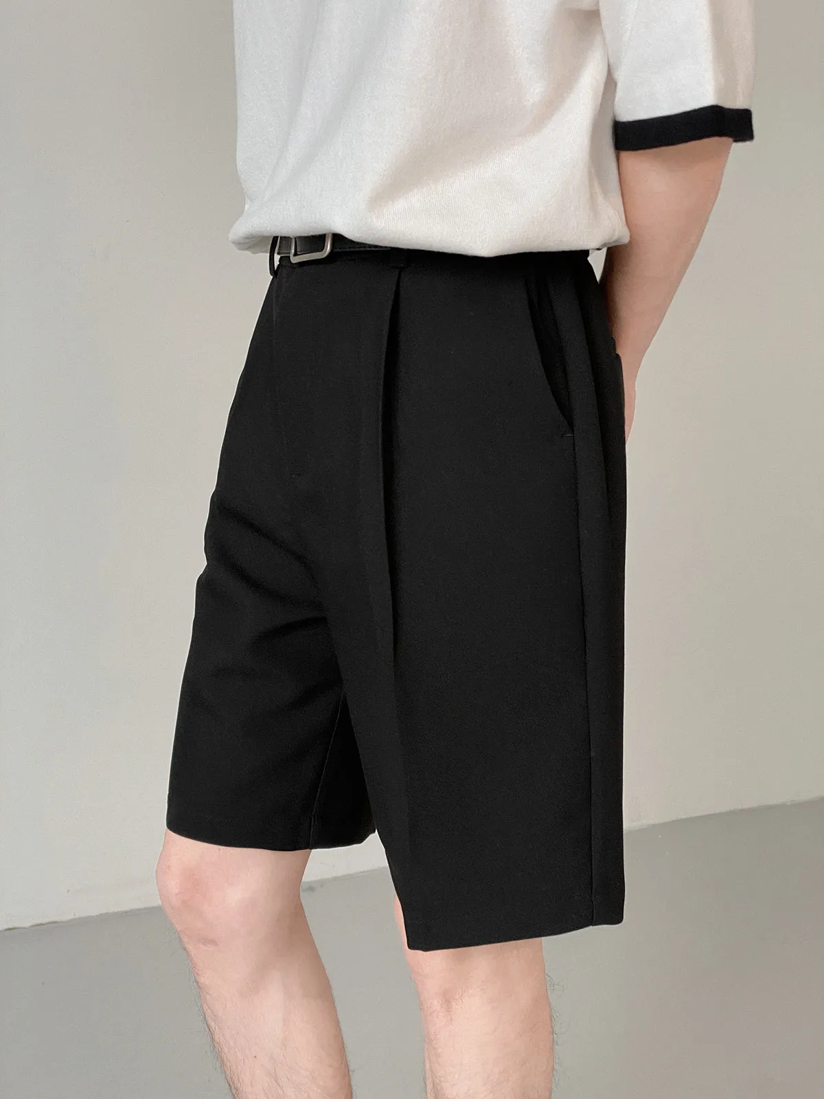 [Korean Style] 2 Colors Semi-wide Short Pants