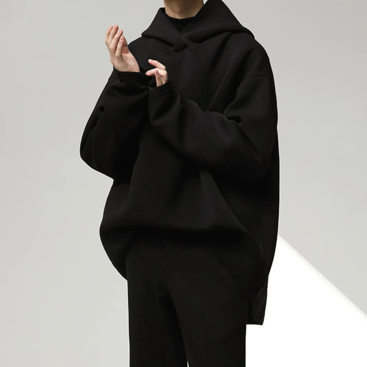 [Korean Style] 2 Colors Solid Oversized Hoodies