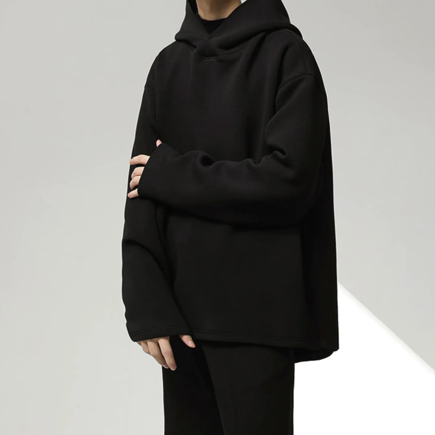 [Korean Style] 2 Colors Solid Oversized Hoodies