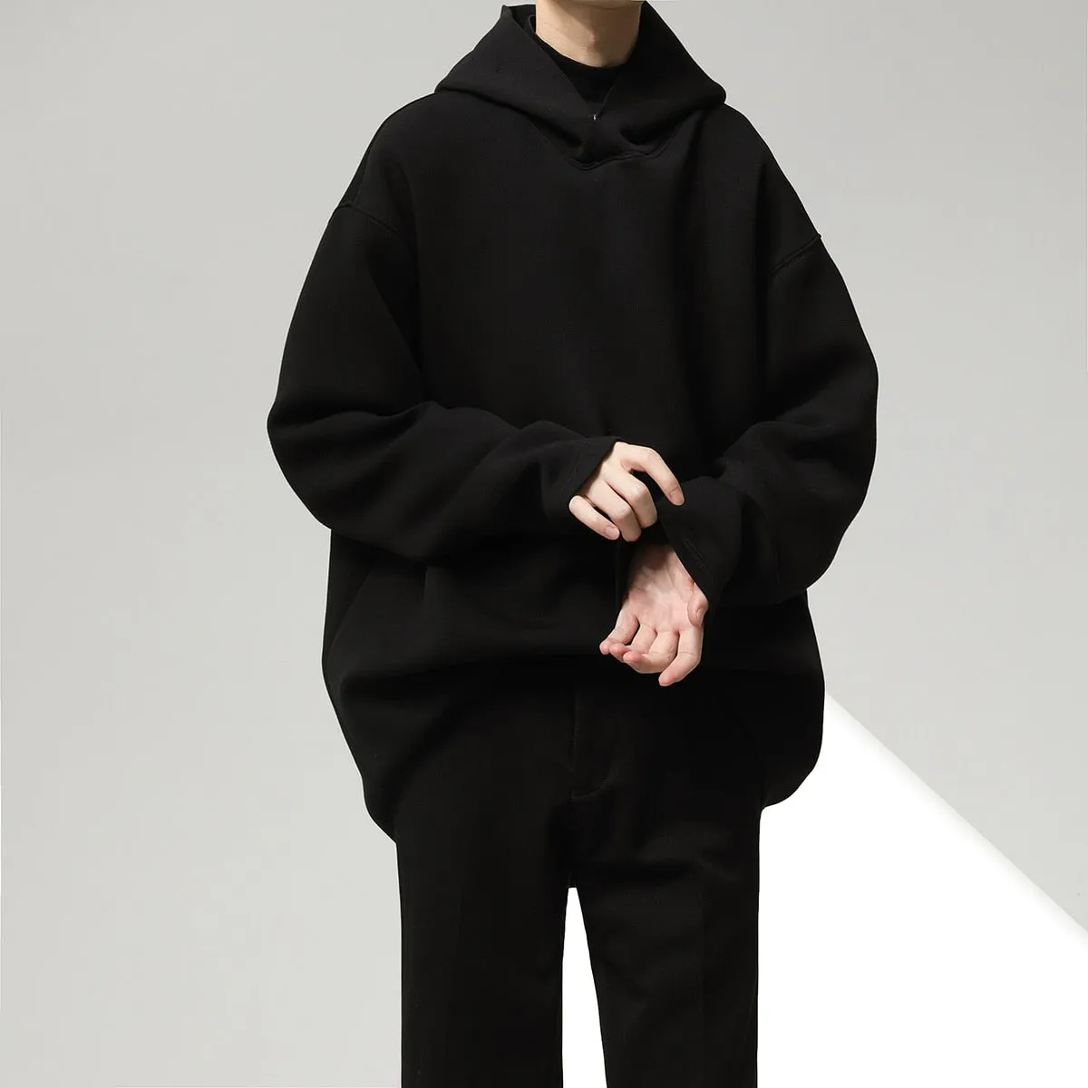 [Korean Style] 2 Colors Solid Oversized Hoodies