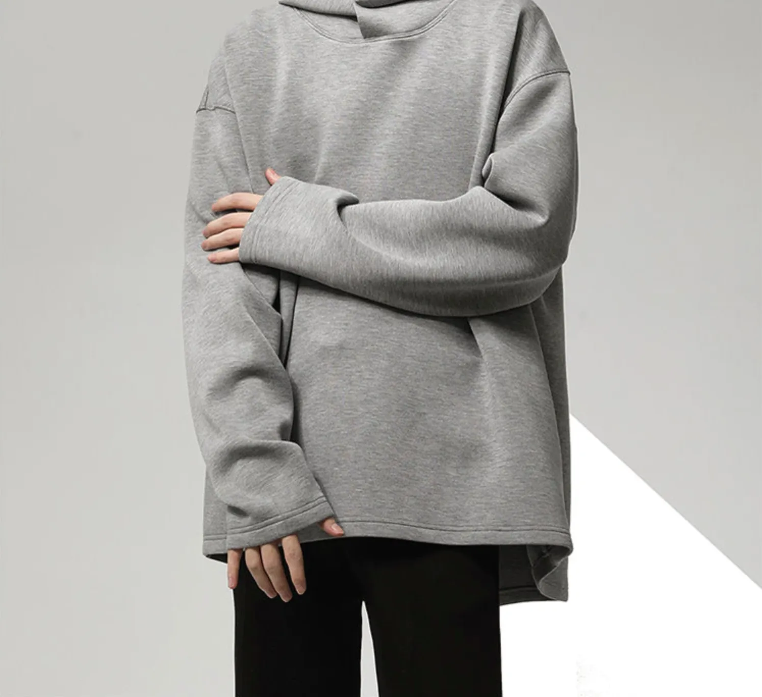 [Korean Style] 2 Colors Solid Oversized Hoodies